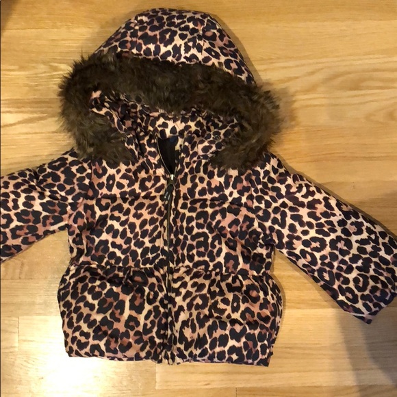 gap leopard print coat